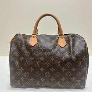 Louis Vuitton Speedy Monogram Shoulder Bag 30 Brown Canvas